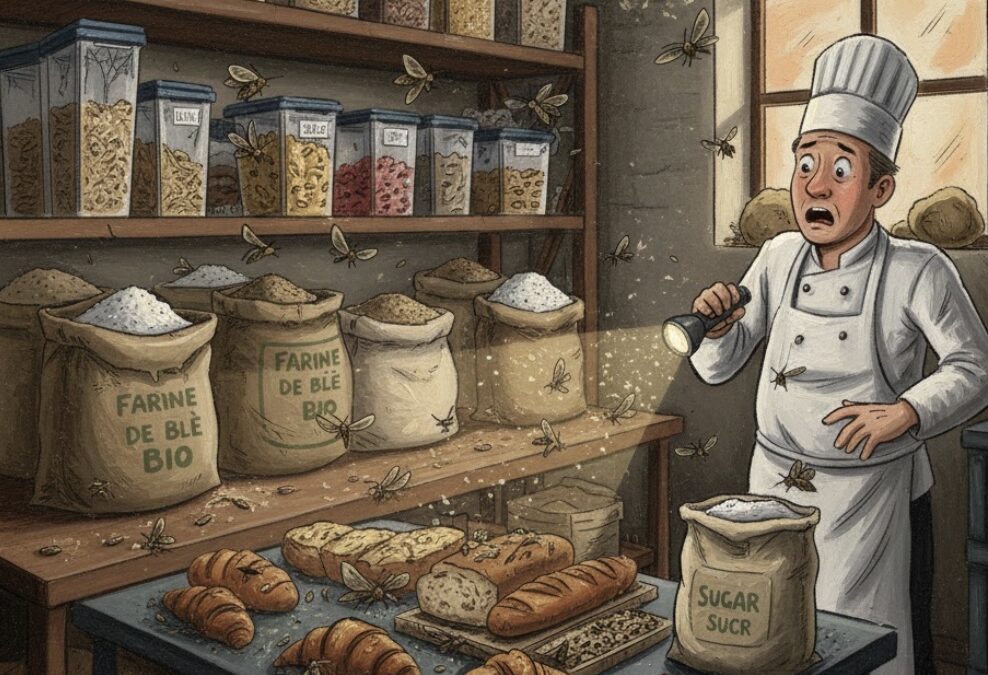 Comment reconnaître une infestation de mites alimentaires en boulangerie ?
